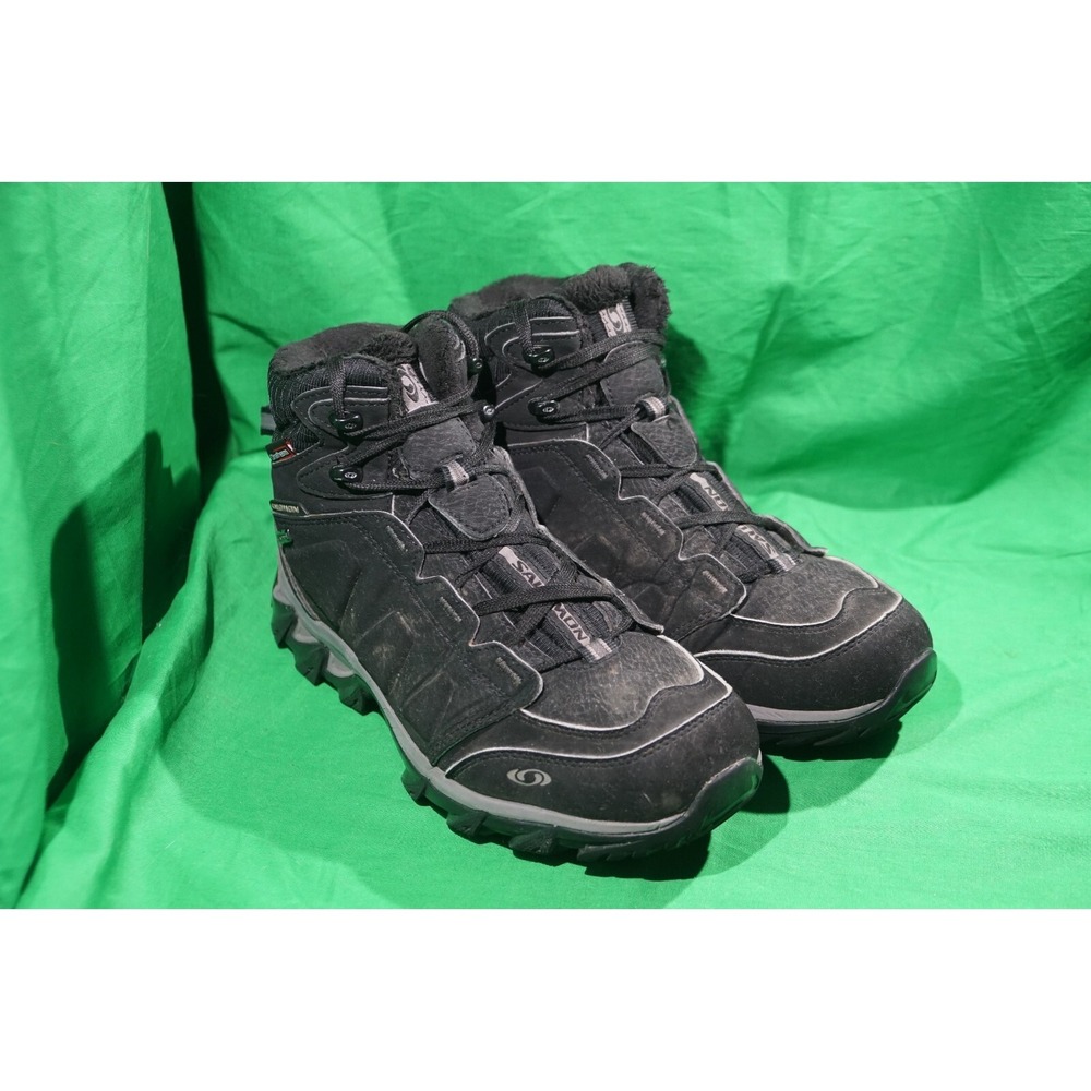 Salomon‎ Elbrus WP Winter Boots Mens US 8 Black Trekking Hiking